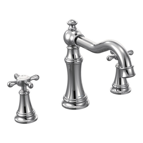 Moen Chrome Weymouth Double Handle Deck Mounted Roman Tub Faucet Trim